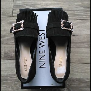 NWB Nine West black wisemove suede loafer